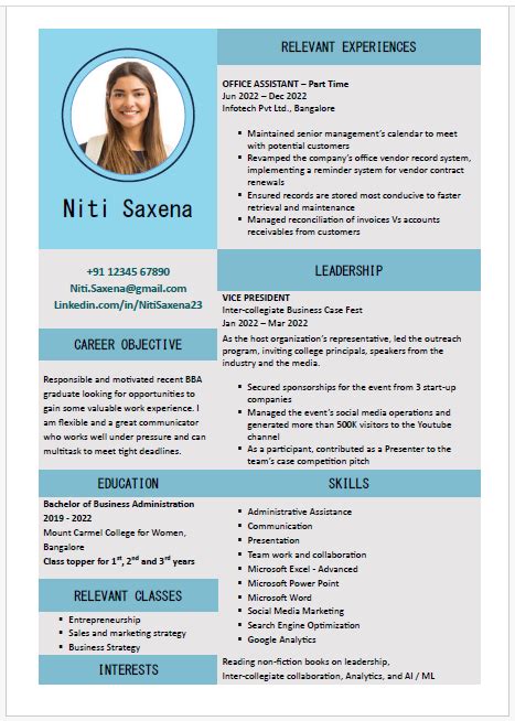 BBA - bba-office-assistant-resume-format