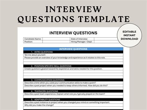 Employer Interview Template