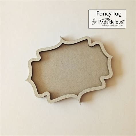 Laser Cut 3D Shaker Chipboard (1.4mm) - Fancy Tag