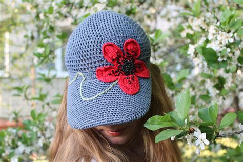 crochet baseball cap Crochet baseball hat Crochet Pattern Baseball Cap ...