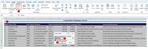 Database in Excel 的图像结果