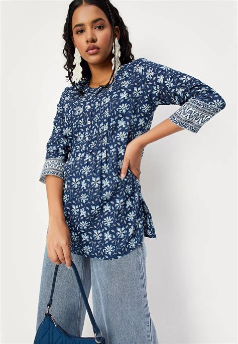 Buy Women Printed Short Kurta Online at just Rs. 499.0 - 1000013107060 ...