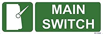 Signageshop Glow In Dark Main Switch Sign (Pack Of 5) : Amazon.in ...