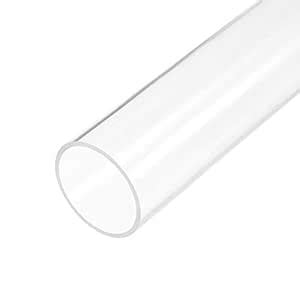 uxcell Clear Rigid Acrylic Pipe 56mm ID x 60mm(2 3/8") OD x 305mm(12 ...