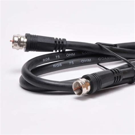 FireFold RG6 Coaxial Cable with F Type Connector, 75 OHM, Black (3FT ...