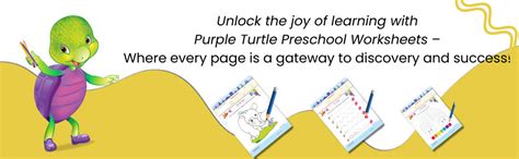 Purple Turtle Preschool Worksheets for Nursery