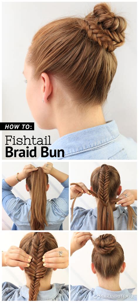 French Fishtail Braid Bun