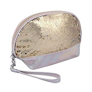 STRIPES® Essentials C Shape Holographic Cosmetic Bag Makeup Pouch ...