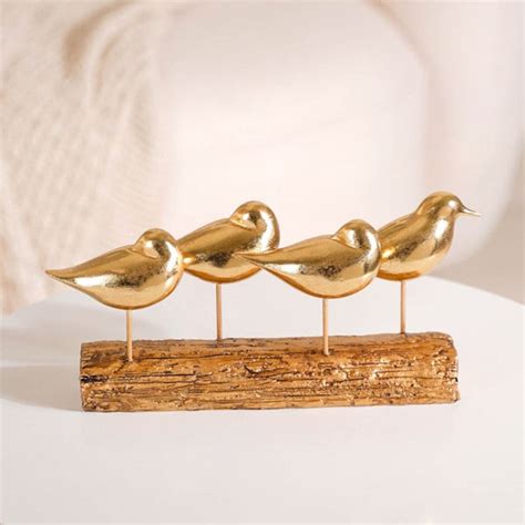 Gold Bird Showpiece With Stand Online - Premium Decor Object | Nestasia