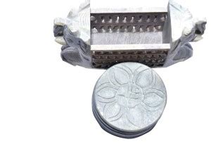 FAMEAGRA Tea Coaster set of 6, 7.5 cm ,White marble Showpiece Hand ...