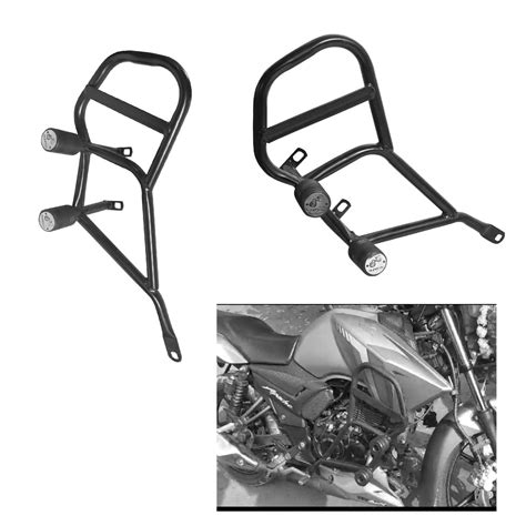 R.J.VON Heavy Quality Metal Crash Guard with 4 Pcs Slider for TVS ...