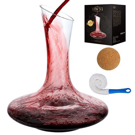 MWNI Wine Decanters and Carafes,Lead-Free Crystal Wine Decanter Set ...