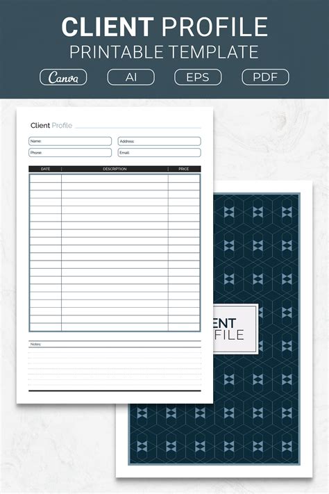 Client Profile Printable Template