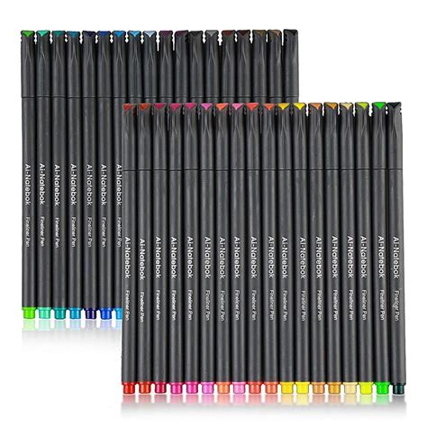 ai-natebok 36 Colored Fine Point Markers, Fine Tip Drawing Pens, Porous ...