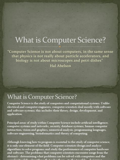 Image result for Computer Science Defintion