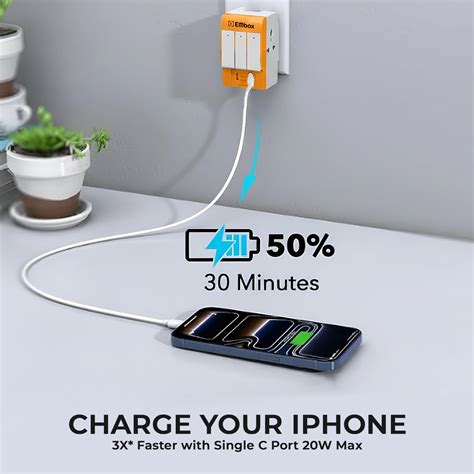 Type C PD 3 Pin Multi Plug Adapter with Individual Switch | 3 Pin Plug
