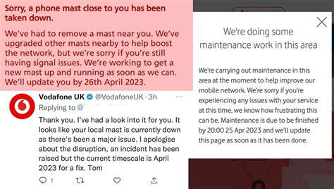 Vodafone and O2 signal problems in St Michaels near Tenterden could continue until April