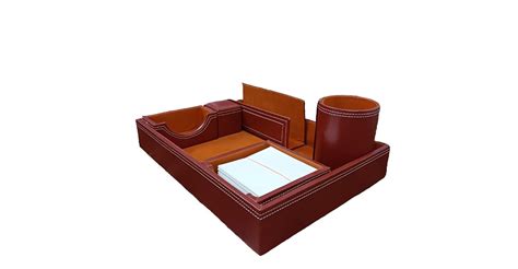 LUVYANSH Genuine Leather Multipurpose Desk Organizer 6-in-1 Desktop Pen ...