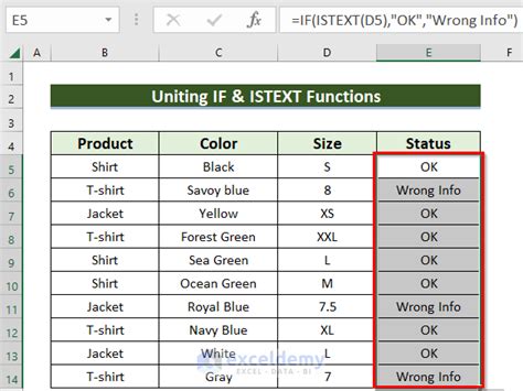 Excel If Text Equal Output 的图像结果