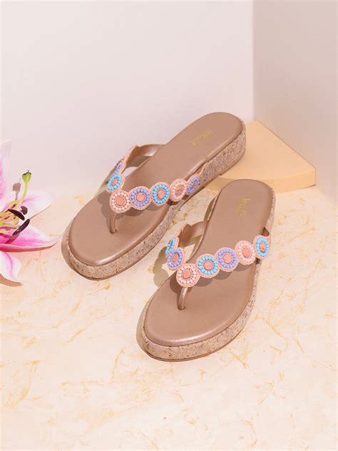 Buy Now Womens Green Party Wear Embellished Round Toe Block Heel Sandals