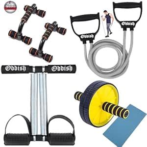 Oddish® 4-in-1 Home Gym Fitness Combo | Tummy Trimmer with Comfertable ...