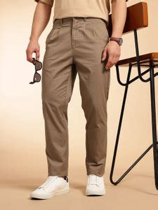 French Connection Regular Fit Men Brown Trousers - Buy French ...
