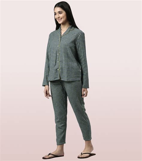 Lazy Pant Set | Cotton Flannel Woven Shirt And Pant Set – Enamor