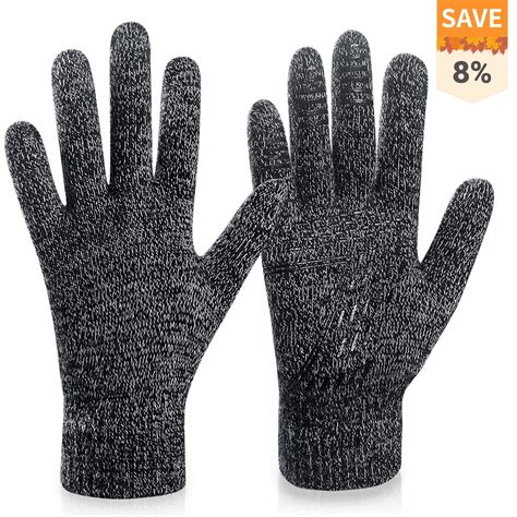 FengNiao Winter Knit Gloves Men Women Touchscreen Texting Gloves ...