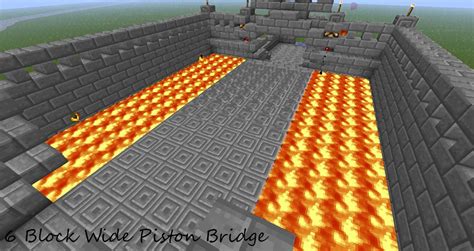 Image result for Minecraft Piston Bridge Tutorial