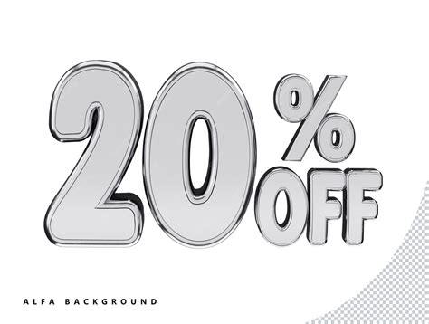 Premium PSD | 20 percentage off discount sale tag