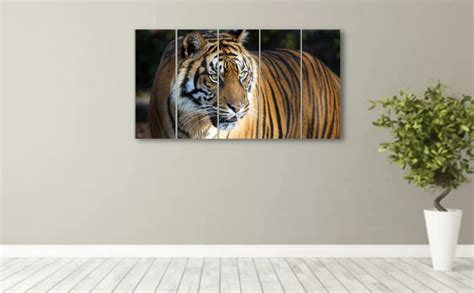 Inephos Multiple Frames Tiger Abstract Standard Wall Painting (150cm X ...