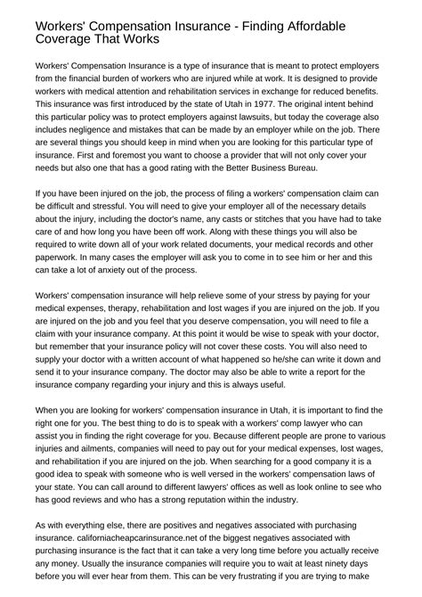 Workers Compensation Insurance 的图像结果