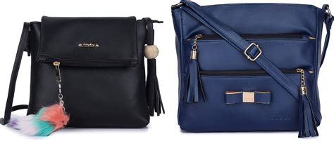 GLOSSY Women's Sling Bag (vs7770831_Blue) : Amazon.in: Fashion