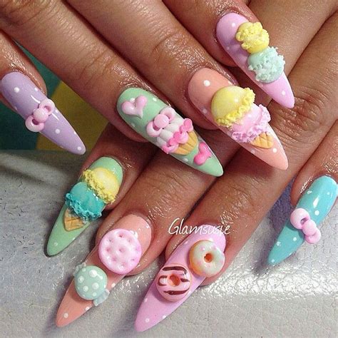 Pin by Claudia Guisao on kawaii nails | 3d nails, Nail art designs ...