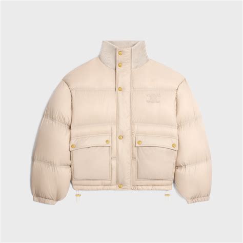 puffer jacket IN light nylon - BEIGE | CELINE