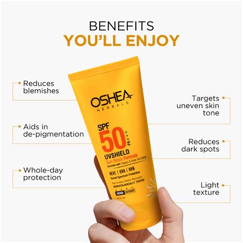 Buy Oshea Herbals UV Shield Sun Block Formula SPF 50 PA+++ Online