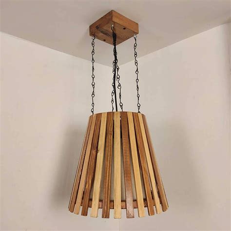 Buy Soyuz Beige & Brown Wooden Single Hanging Lamp Online | New ...