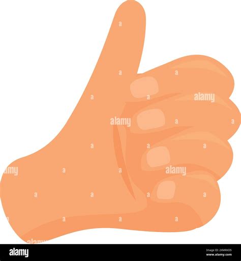 Cartoon hand showing thumb up gesture meaning everything is ok Stock ...