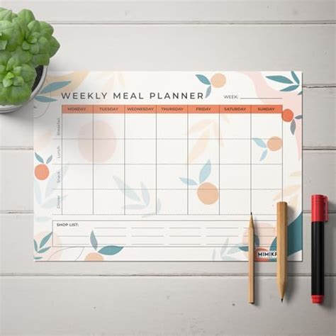 MFM TOYS Fridge Magnet Meal Planner Write-Erase A4 Size Planner Board ...