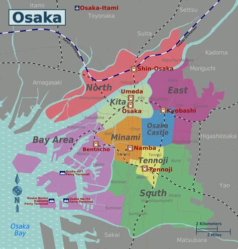 Printable Map Of Osaka Japan