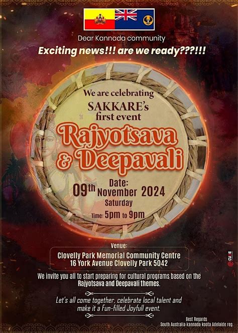 Kannada Rajyothsava and Deepavali from SAKKARE, Clovelly Park Memorial ...
