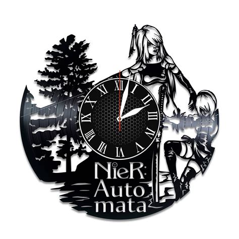 Olha Art Design Nier Automata Vinyl Clock Nier Automata Wall ...