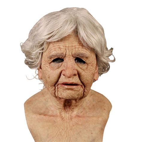 Buy Realistic , Old Man/Woman Halloween Latex Realistic Human Skin Full ...
