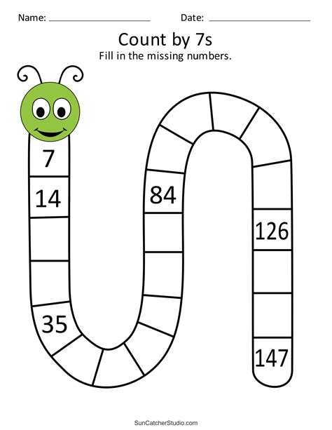 Skip Counting Worksheets and Charts – Free Printables, Lettering, SVG ...