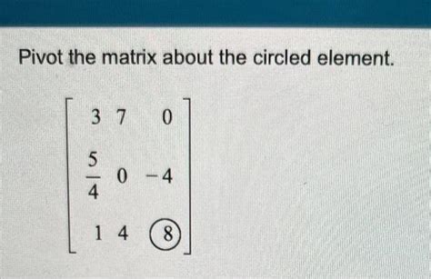 Matrix Pivot Element 的图像结果