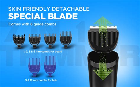 Havells Beard & Hair Trimmer |2-in-1 Special Blade| Comes with 4 Beard ...