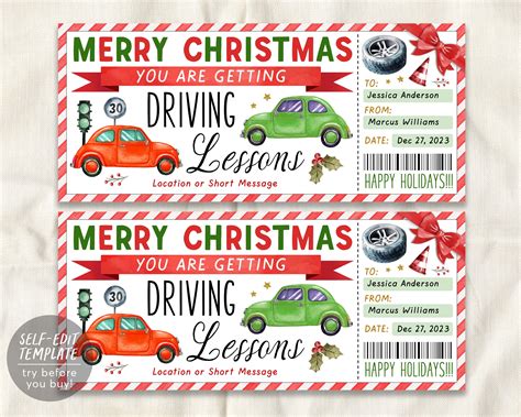 Image result for Driving Lessons Gift Voucher Template
