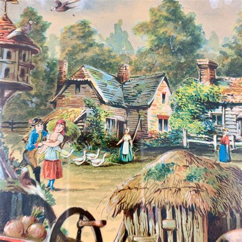 Siglo XIX Cuadro inglés enmarcado de Decalomanía Decoupage y Acuarela ...