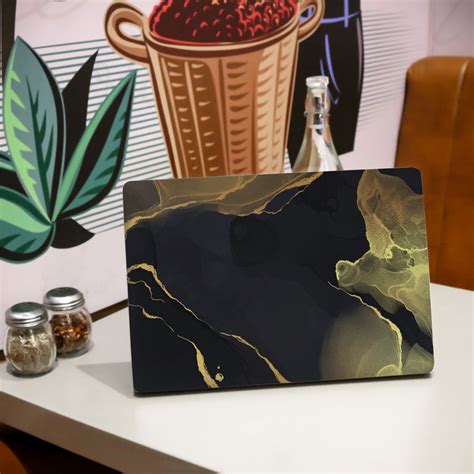 Golden Black Smoke Marble Laptop Skin - Elevate Your Laptop's ...