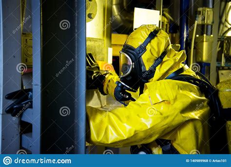 Rescuers In A Radiation Protection Suit Stock Photo - Image of people ...